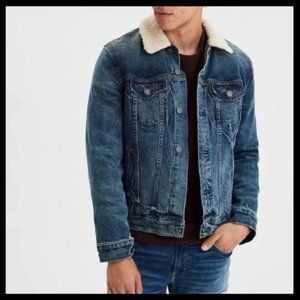 American Eagle Men’s Sherpa Lined Jean Jacket